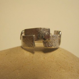 Ring structuur vlakjes zilver